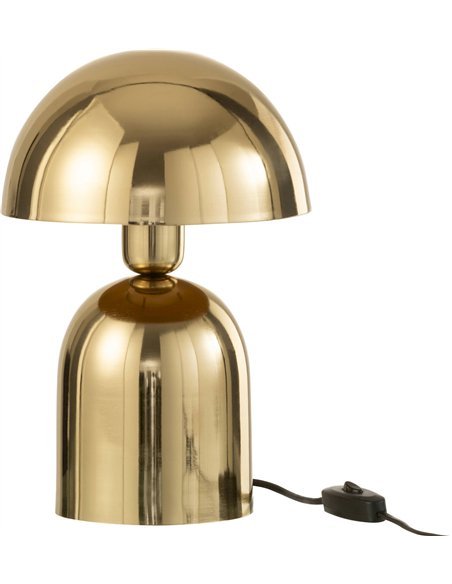 lampe champignon dorée design pour salon élégant