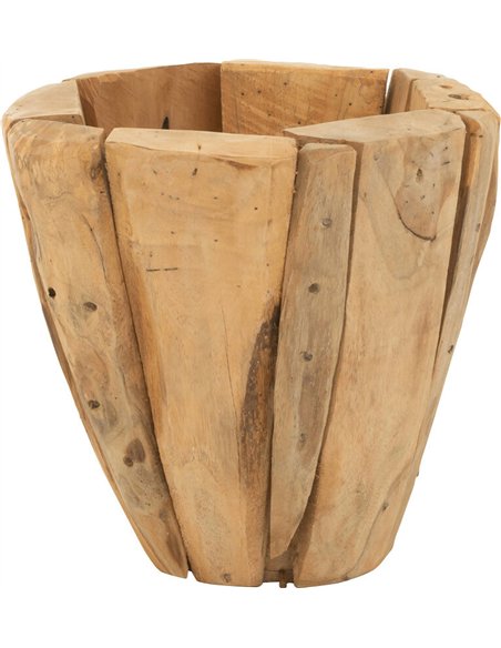 cachepot bois naturel design artisanal intérieur élégant