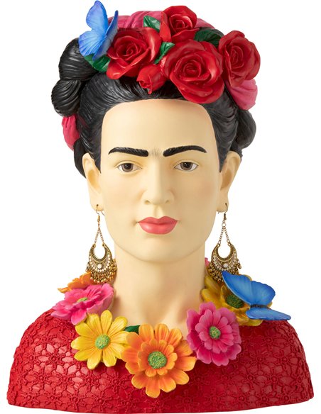 buste décoratif coloré visage artiste célèbre polyresine