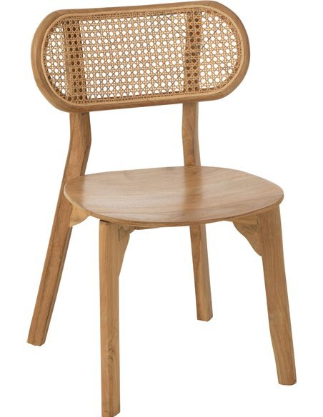 chaise teck naturel design élégant pour salon moderne