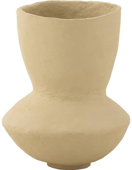 pot décoratif en papier mâché naturel style arhaique