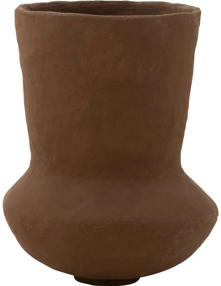 pot archaique papier mâché marron décoration intérieure élégante