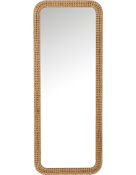 miroir rectangle bois naturel élégant pour salon contemporain