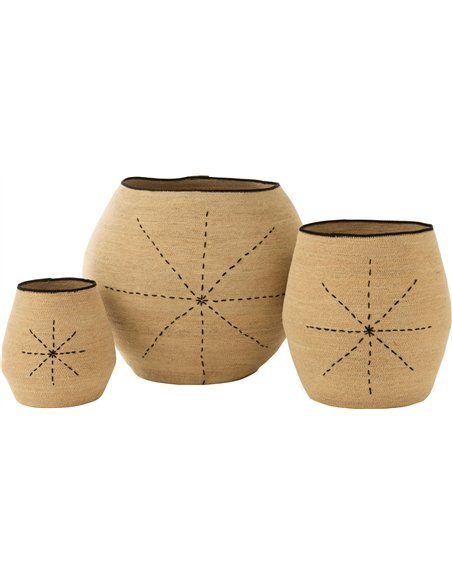 panier jonc naturel étoile décoration rangement élégant