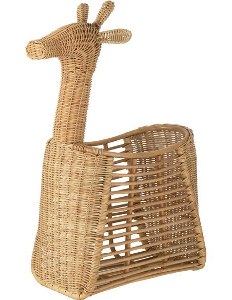 panier girafe rotin naturel rangement enfant décoratif