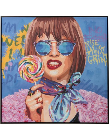 femme pop art graffiti décoration murale tendance