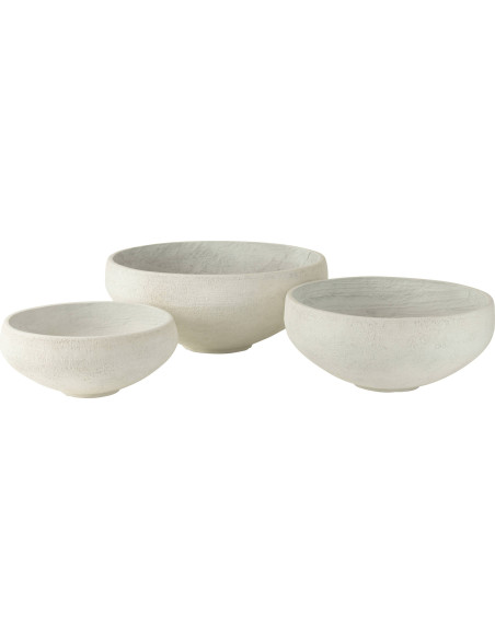 Cache pot blanc en argile style contemporain déco élégante