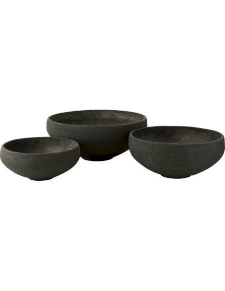 cache pot argile noir décoration intérieure élégante