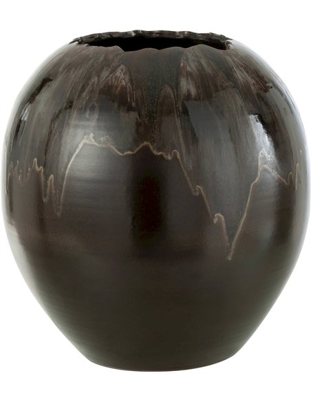 cachepot céramique marron design élégant pour salon