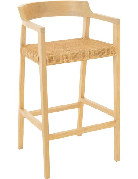 chaise de bar bois naturel design pour cuisine élégante