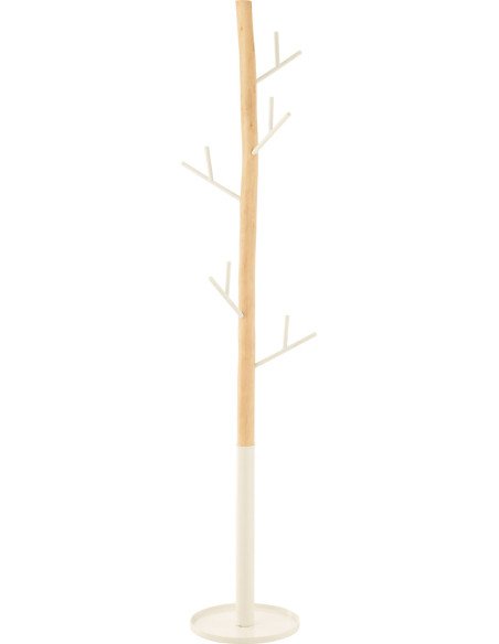 portemanteau bois blanc naturel élégant pour entrée moderne