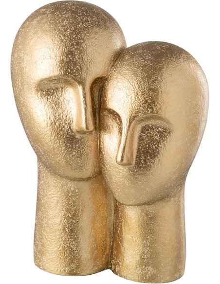 sculpture couple doré résine élégante décoration intérieure