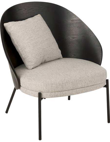 chaise lounge bois métal noir gris confort design salon