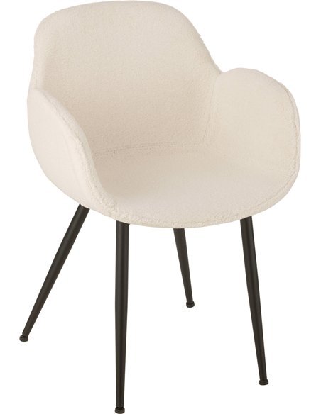 chaise blanche design en tissu et métal élégance moderne