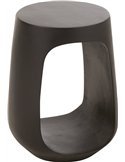 table d’appoint bois de manguier noir design élégant