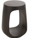 table d’appoint bois de manguier noir design élégant