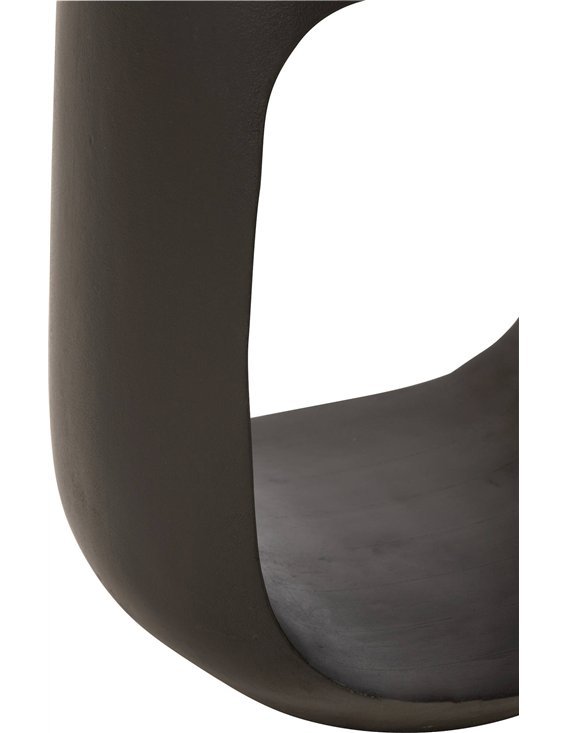 table d’appoint ronde noire finition mate