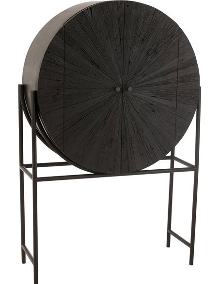 armoire bar design bois noir élégance salon moderne