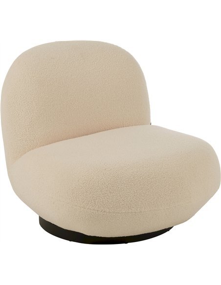 chaise lounge design bois mousse blanche élégante salon