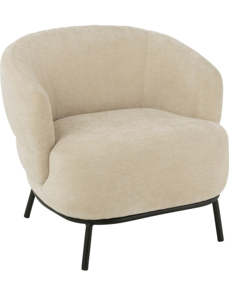 chaise lounge design bois mousse beige élégante assise confortable