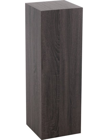 socle en bois gris design pour salon élégant