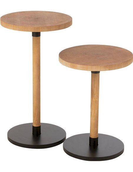 table gigogne bois naturel design contemporain salon élégant