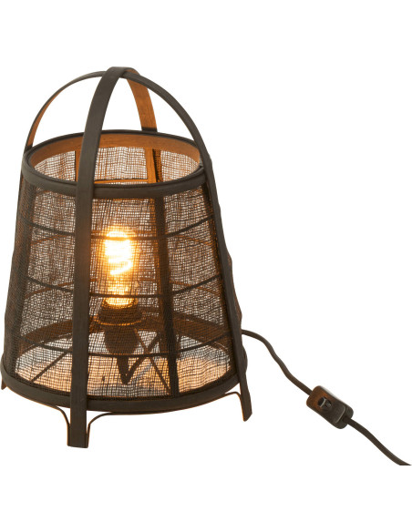lampe noire coton bambou design moderne salon