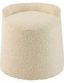 Pouf design blanc cocooning pour chambre ou salon