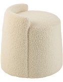 Assise ronde bouclée blanche chic et moderne