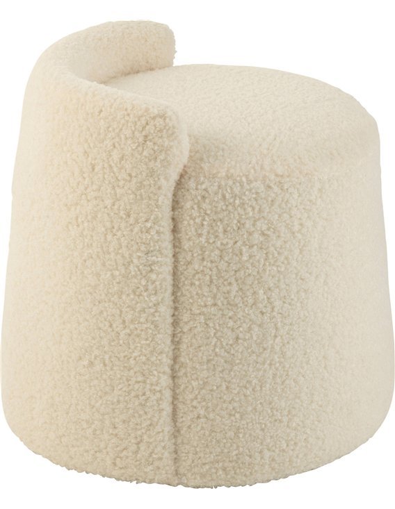 Assise ronde bouclée blanche chic et moderne