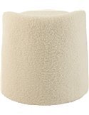 Pouf tendance blanc avec dossier doux pour intérieur
