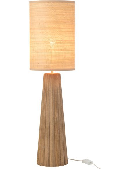 lampe parapluie bois naturel design élégant pour salon