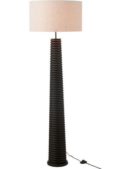 lampadaire bois noir design contemporain pour salon élégant