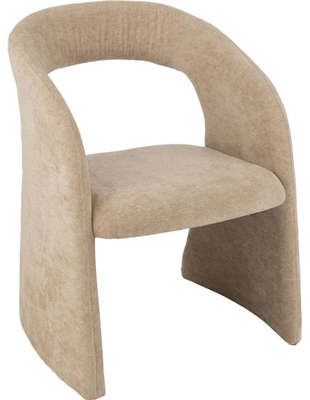 chaise textile beige design pour salon élégant