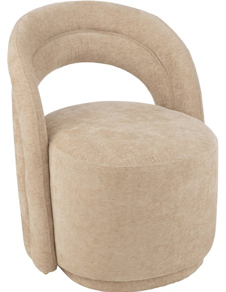chaise d’appoint textile beige élégance salon contemporain