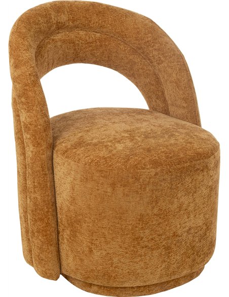 chaise accent textile ocre design tendance salon élégant