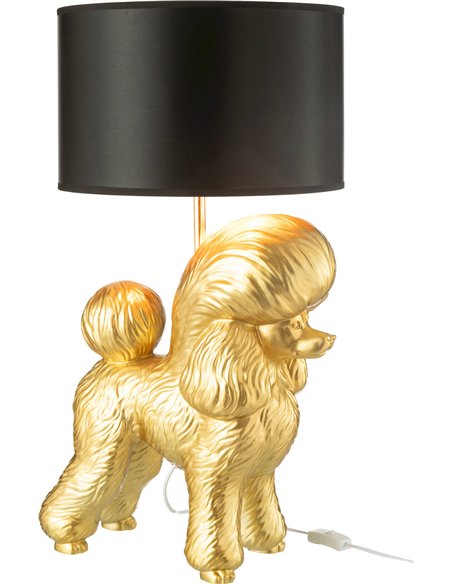 lampe caniche doré décoration chic salon