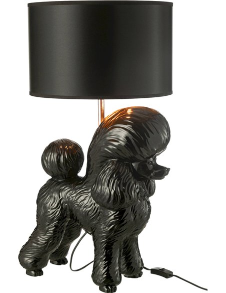 lampe caniche noire design pour salon moderne