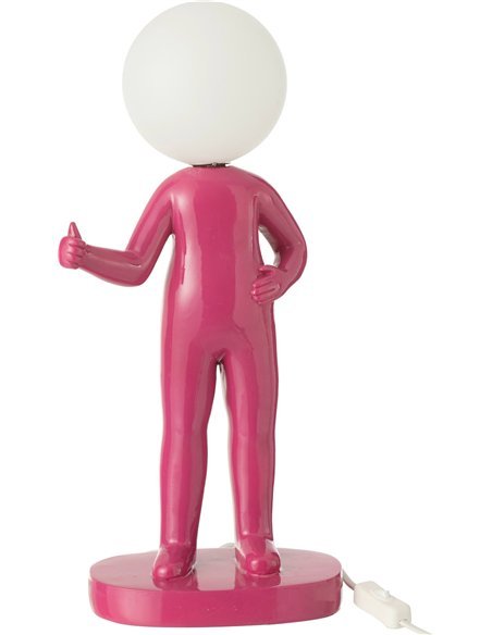 Lampe déco pouce rose résine style original design