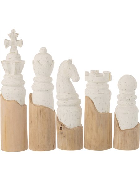 décoration échiquier bois blanc naturel élégant