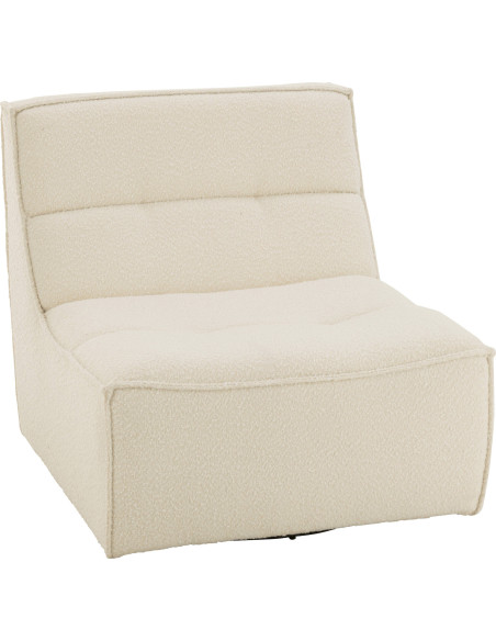 fauteuil carré pivotant écru design élégant salon