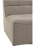 Fauteuil pivotant carré en mousse taupe bois beige élégant