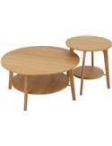 Table d’appoint ronde en bambou naturel ambiance chaleureuse