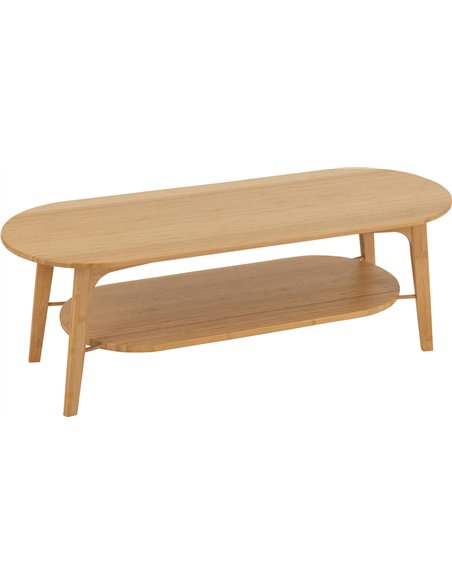 table basse bambou naturel style contemporain salon