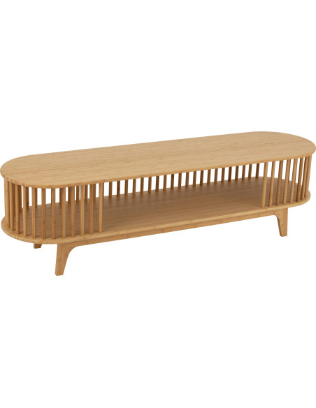 meuble tv bambou naturel élégant pour salon moderne