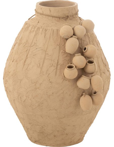 pot en papier naturel avec pendentif décoratif artisanal