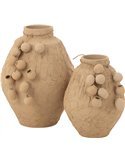objet déco pot en papier naturel style clay