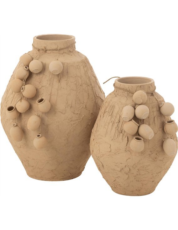 objet déco pot en papier naturel style clay