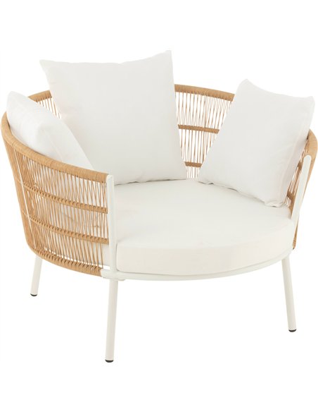 chaise lounge rotin blanc design chic pour salon