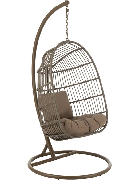 fauteuil suspendu marron élégant pour salon ou jardin